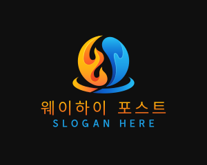 Fire Water Element logo design