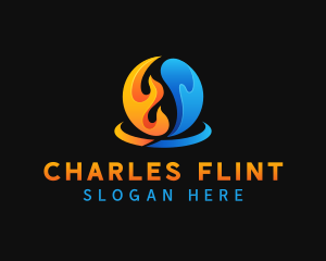 Fire Water Element logo design