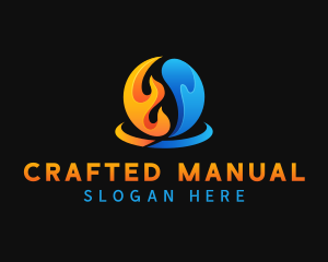 Fire Water Element logo design