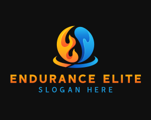 Fire Water Element logo design