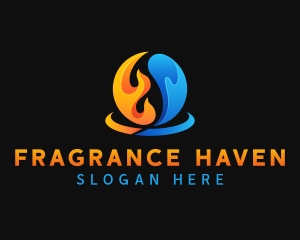 Fire Water Element logo design