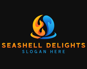 Fire Water Element logo design