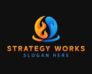 Fire Water Element logo design