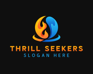 Fire Water Element logo design