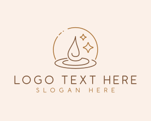 Relaxation - Candle Flame Sparkle logo design