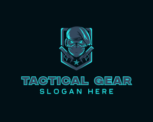 Tactical - Army Soldier Pistol logo design