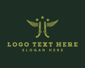 Gun Store - Military Gun Rifle logo design