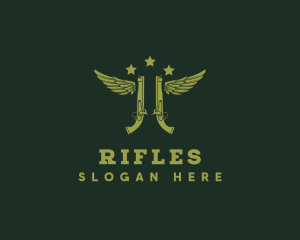 Military Gun Rifle logo design