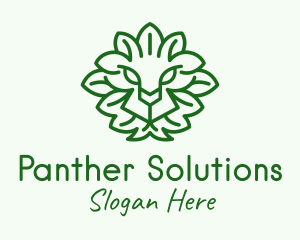 Green Lion Leaves logo design