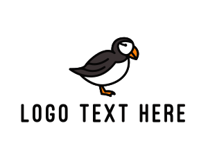 Flight - Puffin Bird Animal logo design