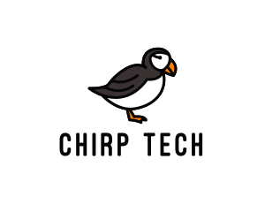 Chirp - Puffin Bird Animal logo design