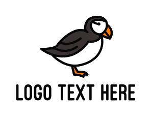 Seabird - Atlantic Puffin Bird logo design