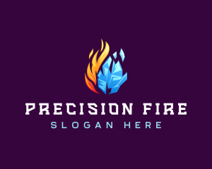 Ice Fire Thermal HVAC logo design