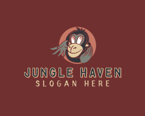 Monkey Primate Avatar logo design