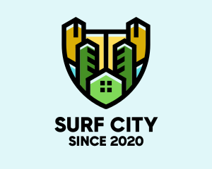 Real Estate City Shield logo design