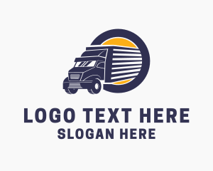 Trailer Truck - Truck Delivery Mover logo design
