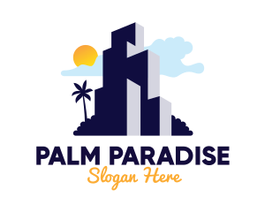 Tropical Island Condominium logo design