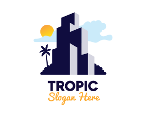 Tropical Island Condominium logo design