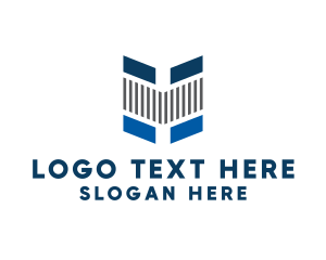 Software - Tech Stripes Letter H logo design