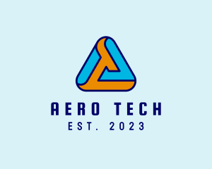 Pyramid Tech Letter A logo design