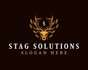 Premium Deer Horn logo design