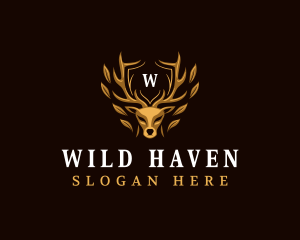 Premium Deer Horn logo design