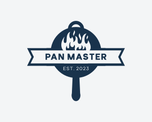 Pan - Fire Hot Cooking Pan logo design