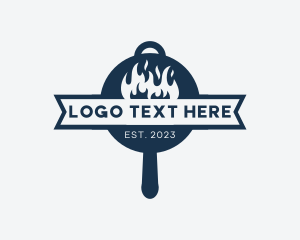 Fire Hot Cooking Pan Logo