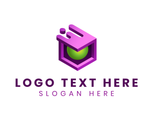 3D Cube Software Tech logo design