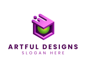 3D Cube Software Tech logo design