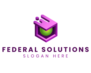 3D Cube Software Tech logo design