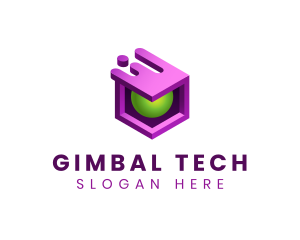 3D Cube Software Tech logo design