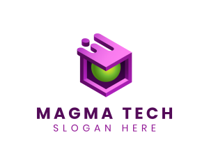 3D Cube Software Tech logo design