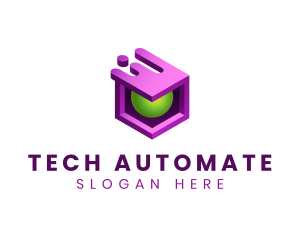 3D Cube Software Tech logo design