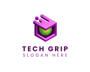 3D Cube Software Tech logo design