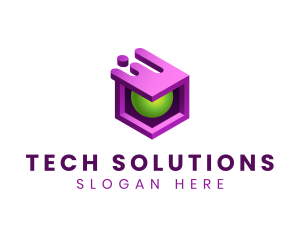 Software - 3D Cube Software Tech logo design