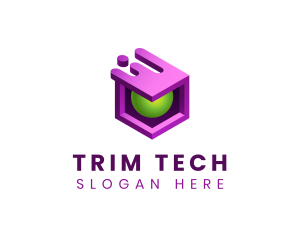 3D Cube Software Tech logo design