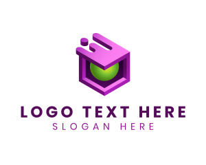Online - 3D Cube Software Tech logo design