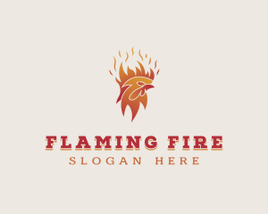 Flaming - Flame Chicken Barbecue logo design