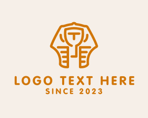 Minimalist - Golden Egyptian Headdress logo design