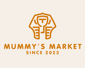 Mummy - Golden Egyptian Headdress logo design