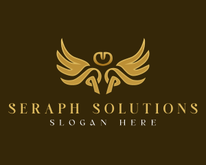 Seraph - Angel Guardian Wings logo design