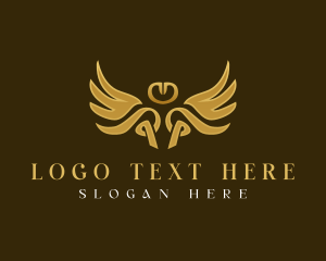 Heaven - Angel Guardian Wings logo design