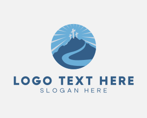 Pilgrimage - Religion Holy Cross logo design