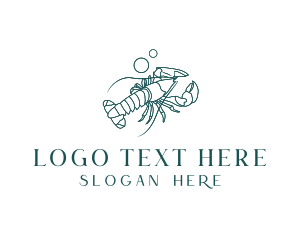 Fresh - Ocean Lobster Seafood logo design