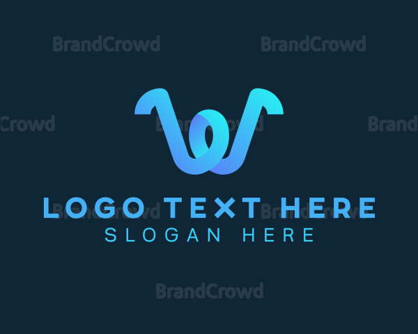 Gradient Web Developer Letter W Logo