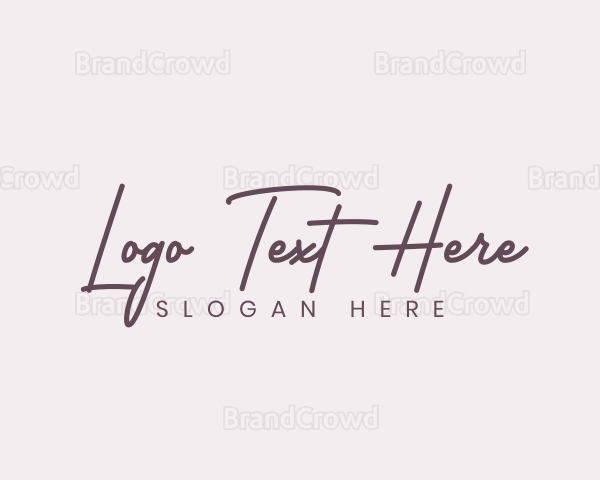 Cursive Feminine Fashion Logo