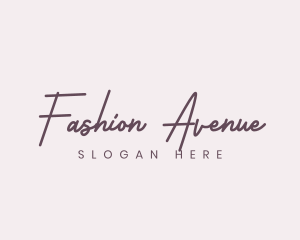 Cursive Feminine Fashion  logo design