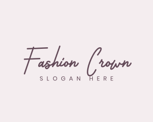 Cursive Feminine Fashion  logo design