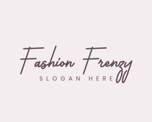 Cursive Feminine Fashion  logo design